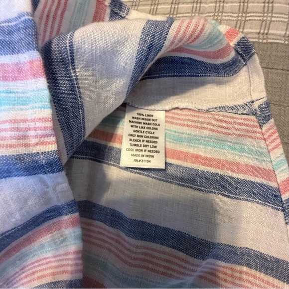 Crown & Ivy Linen Multicolor Striped Dress NWT Size M - Picture 7 of 9